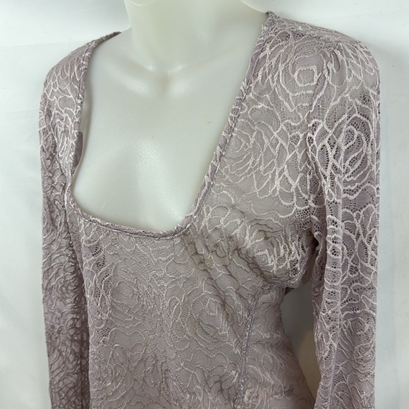 Free People Intimately In My‎ Head Sheer Lace Lilac Purple Bodysuit Size M - NEW - Picture 8 of 16